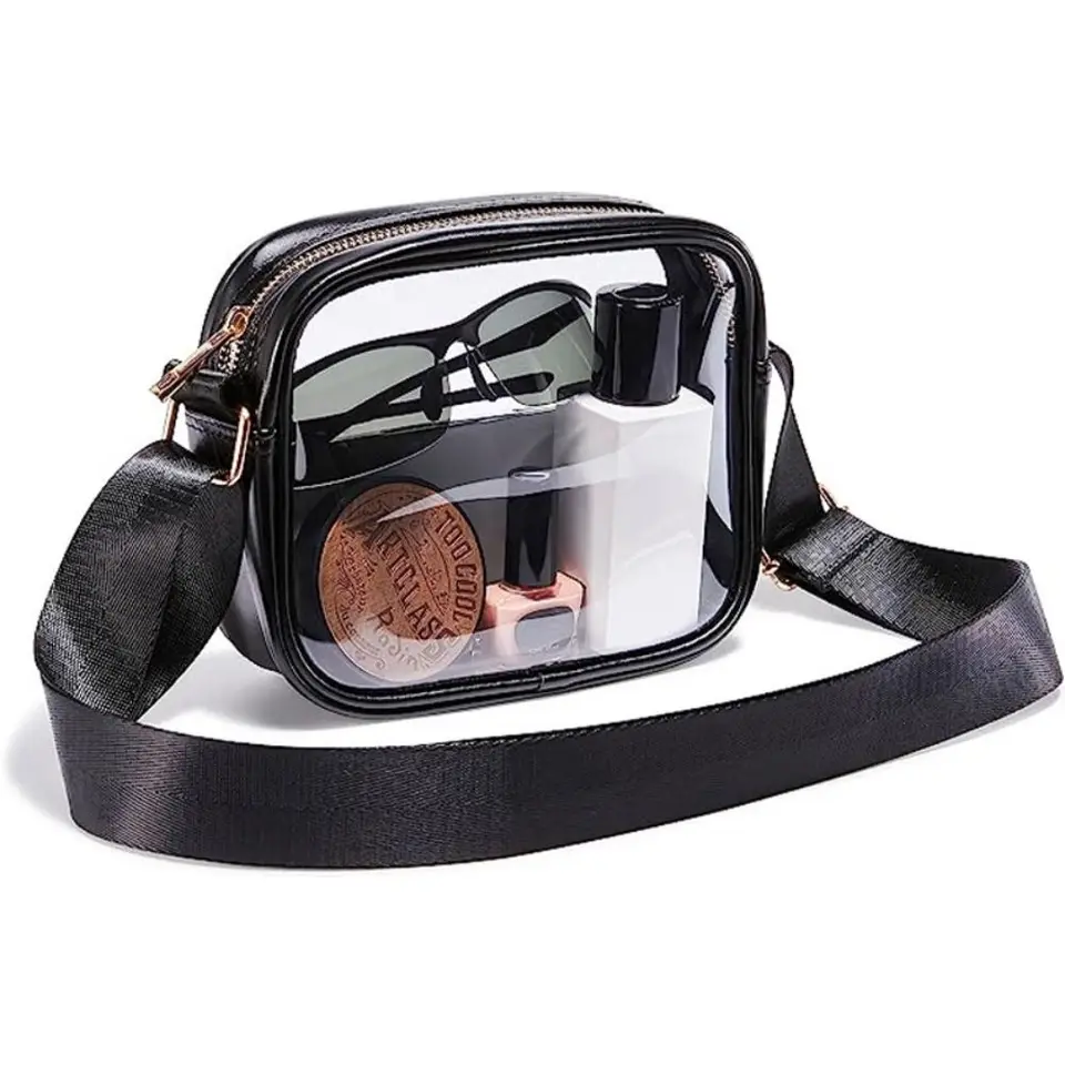 Módne PVC Transparentné dámske tašky na ramene Príležitostné dámy Crossbody Bags for Women Phone