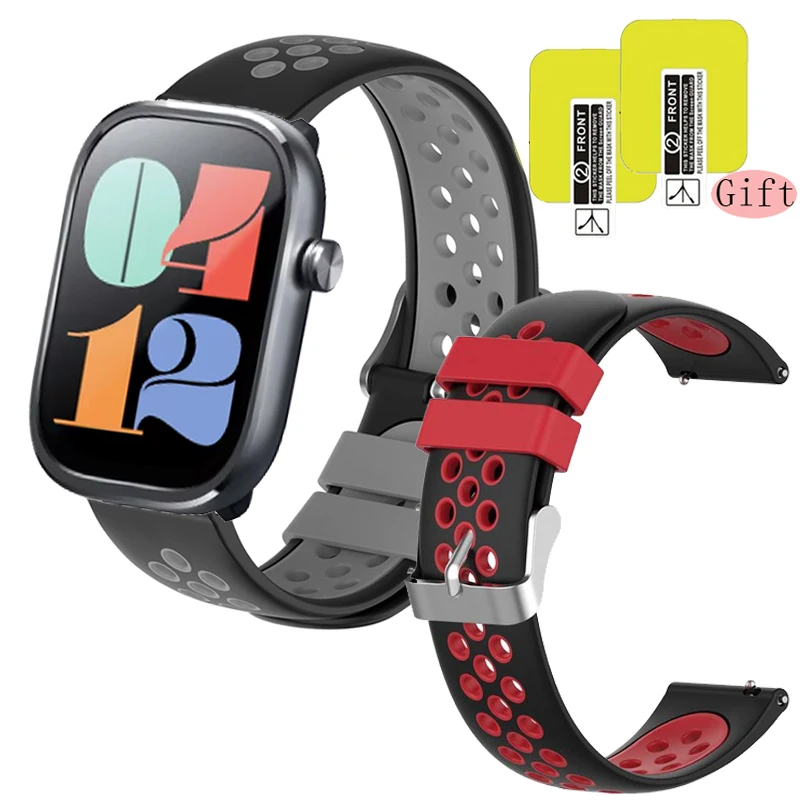 Módne silikónové hodinky pre remienok pre Mibro Watch C4 Smart Watch Band náramok náramku soprt s filmom s chránením obrazovky