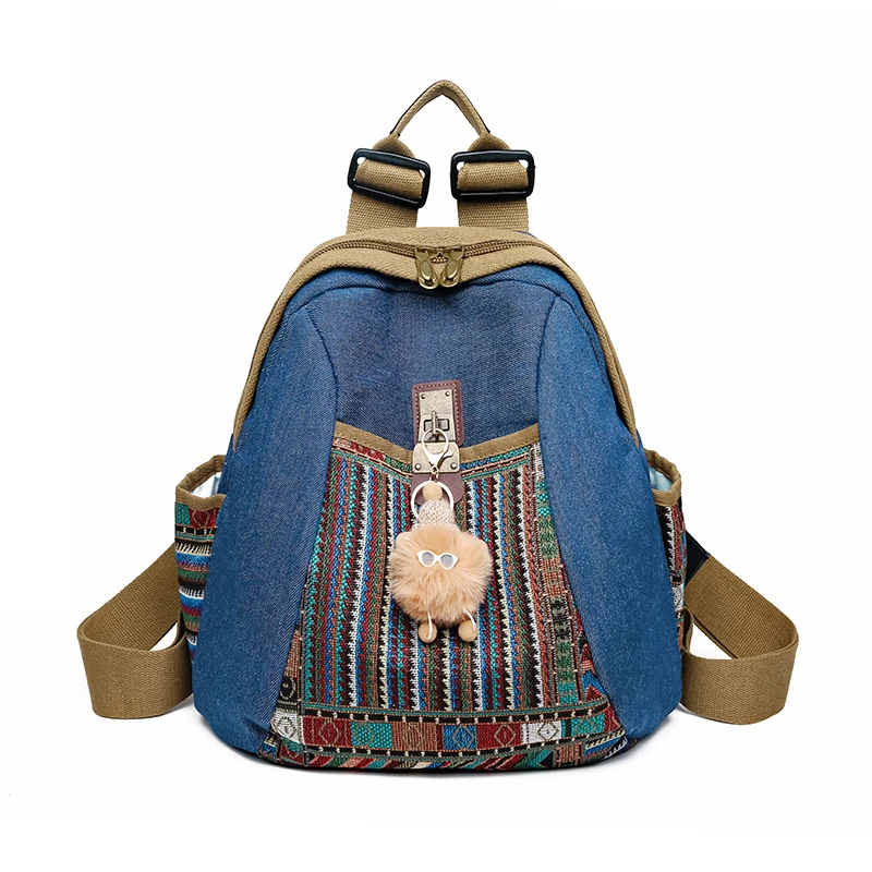 Módne trendy Ženy batoh vysokokvalitné džínsové tašky na rameno pre ženy Deň balenie batohové batohy batohy Mochila femina