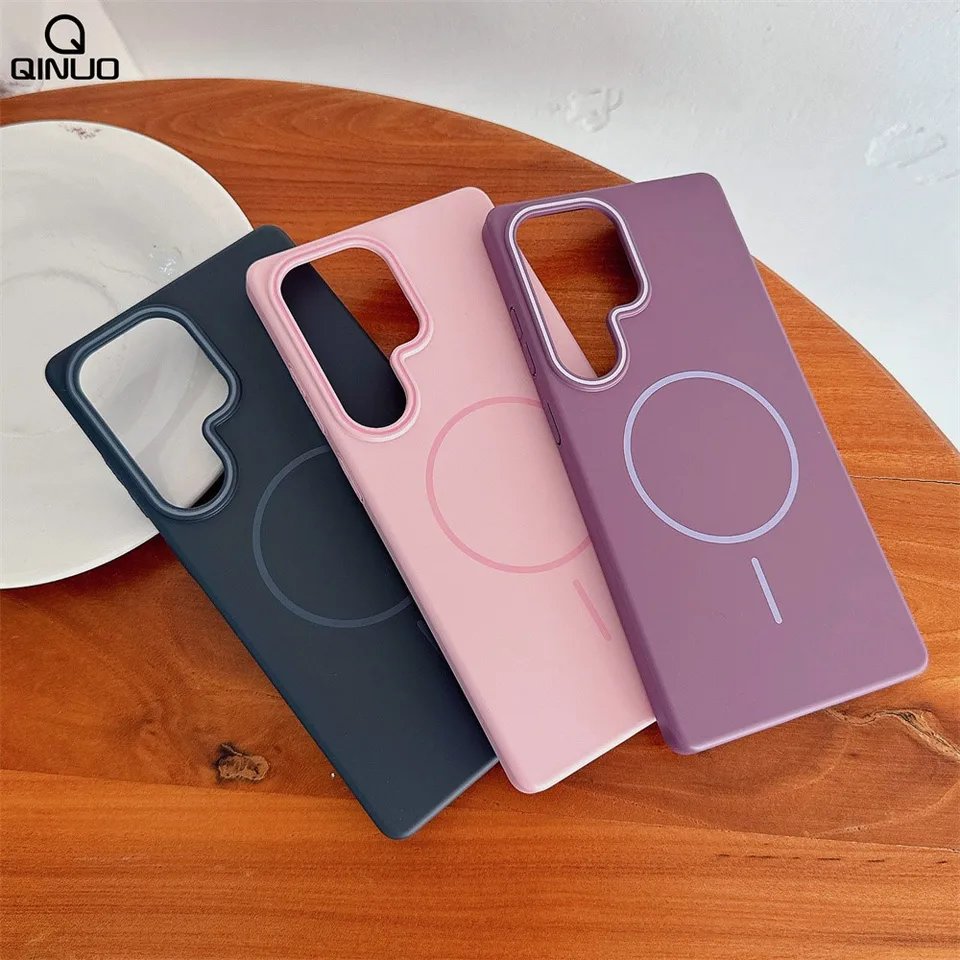 Módne ultra tenké matné puzdro na tvrdý telefón pre Samsung Galaxy S25Plus S25ultra S24 Magnetic pre Magsafe Wireless Cover Cover