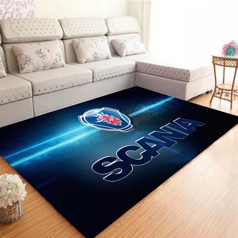Módne umenie 3D HD tlač S-Scania Logo Logo Koberec Domov Obývacia izba kuchyňa Kávový stolík podlaha rohož Outdoor Camping Anti Slip Koberce