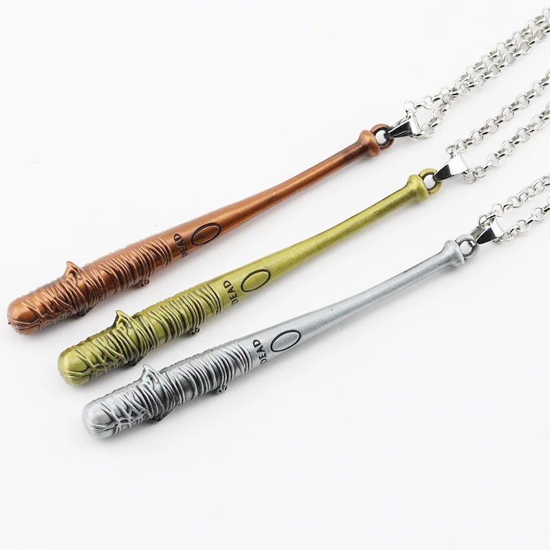 Módne vintage kúzlo The Walking Dead Náhrdelník netopierov Negan Lucille Baseball Retiad pre mužov