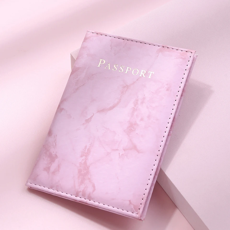 Módne ženské muži Passport Cover PU kožené mramorové štýl cestovné ID kreditná karta Passport Passport Ballet peňaženka peňaženka kabelky vrecká na puzdro