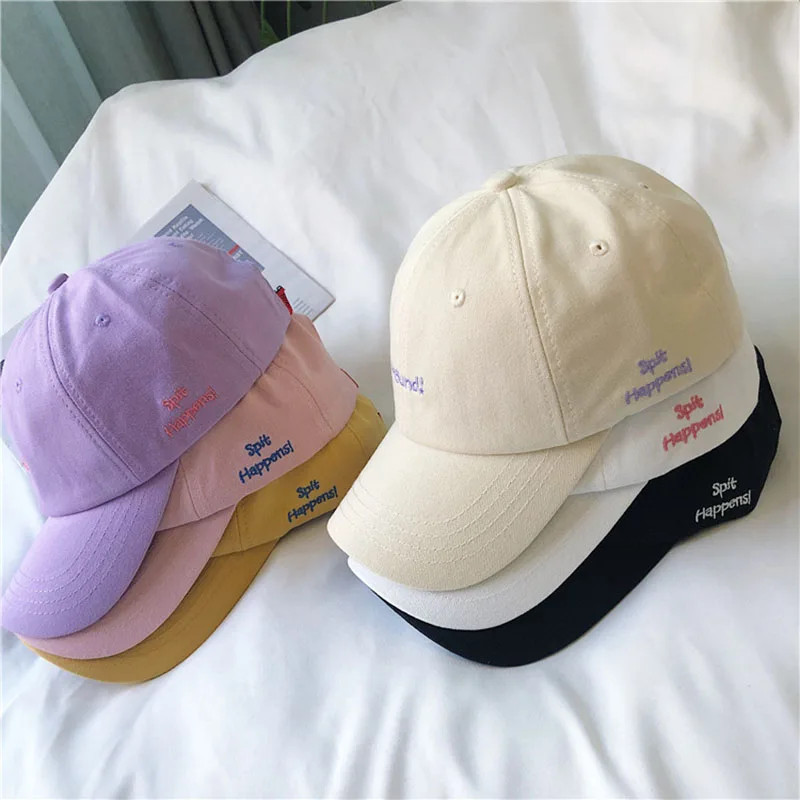 Módny list výšivka baseball cap unisex cukrovinky farba mäkká top