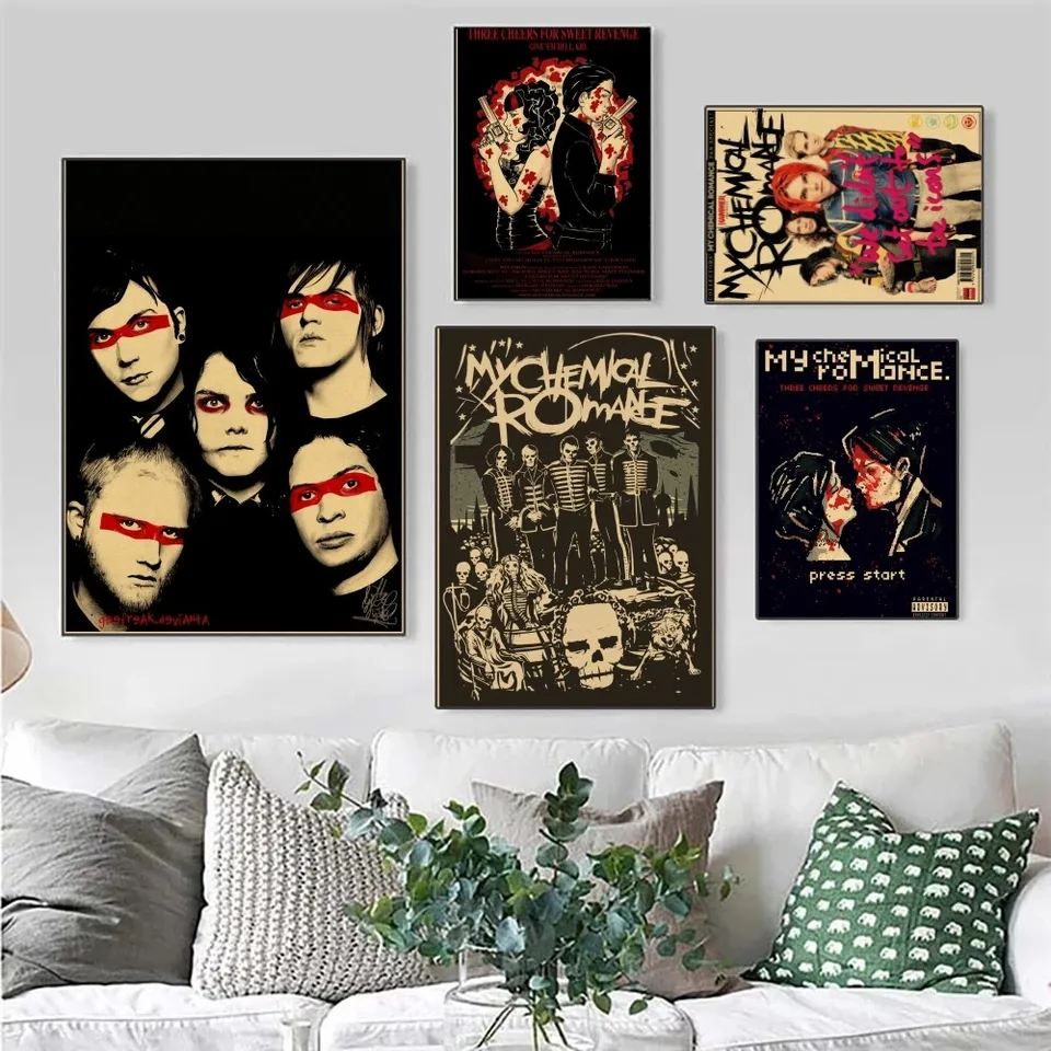 Môj c-chemický R-romance Band Plagát Žiadny zarámovaný Kraft Club Bar Paper Vintage plagát nástenná maľba maľba spálne Študy