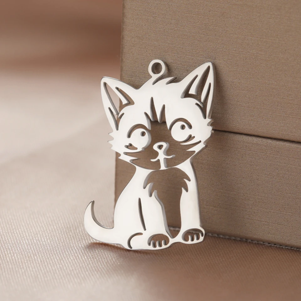 Môj tvar 5 ks Cat Prependants roztomilé mačiatko Zvieracie kúzla z nehrdzavejú