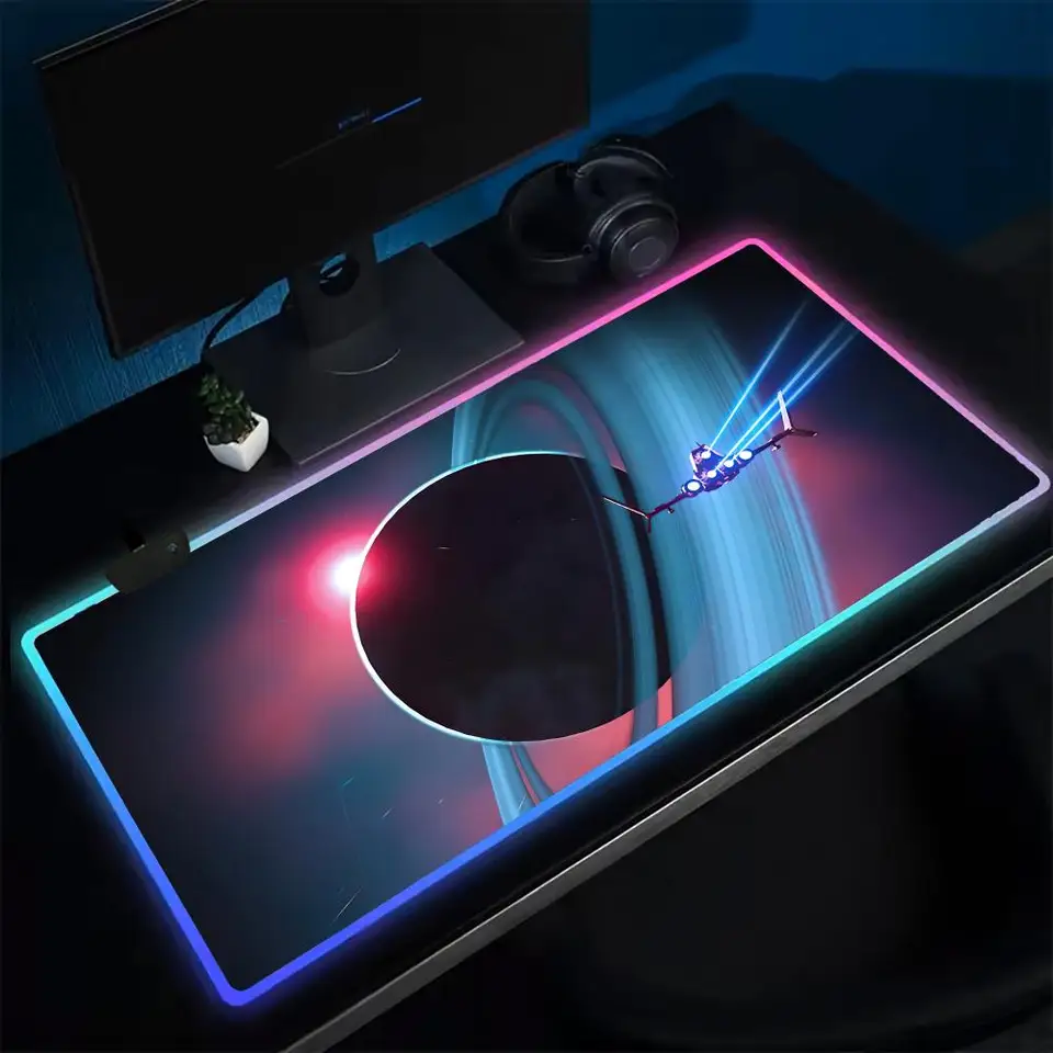 N-NO M-MANS Sky Mouse Pad Anime Gaming Gaming PAD LED DASD DADS podsúvacie gumové stolné počítače XXL MousePad RGB Desk Mats