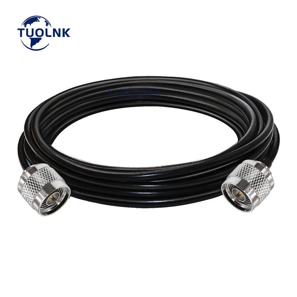 N Typ RG58 Koaxiálny kábel 50 Ohm Coax Extension Cable N Muž do N Mužský konektor Čistý koaxiálny kábel meďnatého