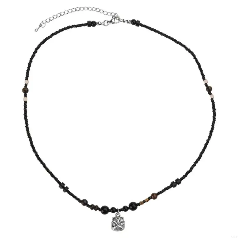 N2ue Lucky-Charm náhrdelník šperky na šperky korálky Lion-prívesok Náhrdelník čínsky reťazec retiazka Choker Dainty Choker Ornament