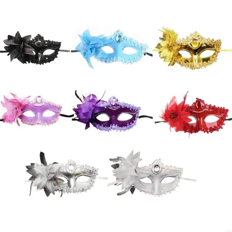 N5ke Flower Eye Mask Halloween Eye Mask Ženy Sexy očné masky Party Pariatku maškarná maska ​​Half Face Smrť Dress Up doplnky