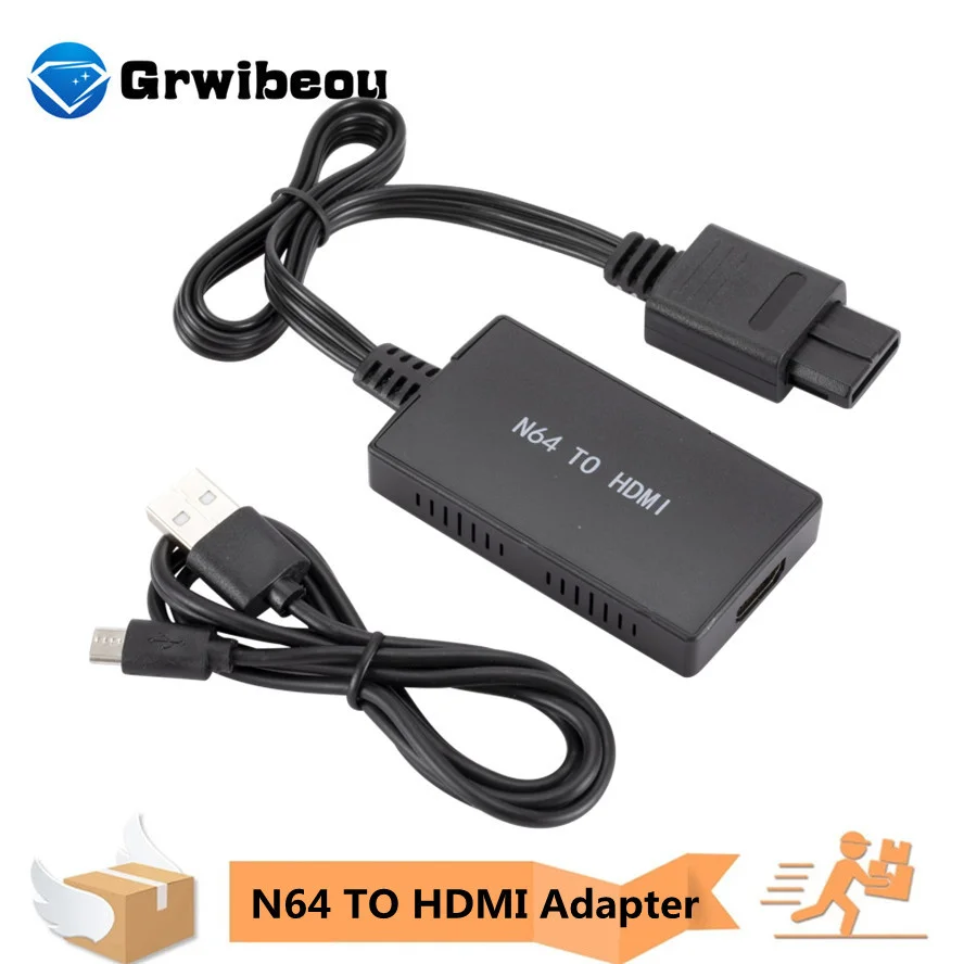 N64 až HDMI kompatibilný adaptér HDMI kompatibilný kábel adaptéra 720p/1080p N64 HD Prevodník prepínača pre N64/SNES/GAMECUBE N64 až HD