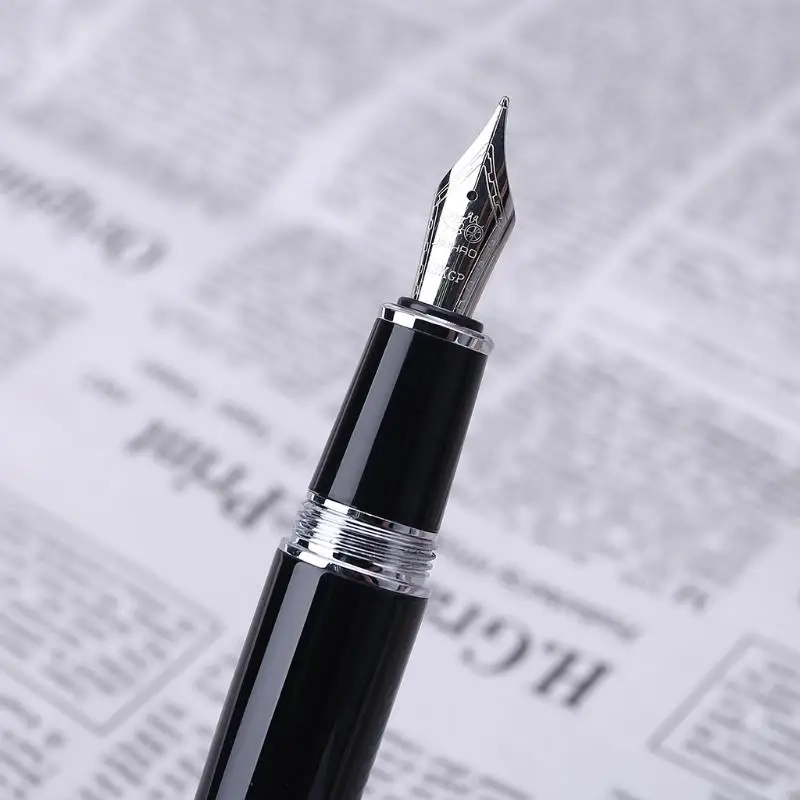 N7MC New Jinhao 159 Čierna a strieborná pre M Nib Fountain Pen hrubá
