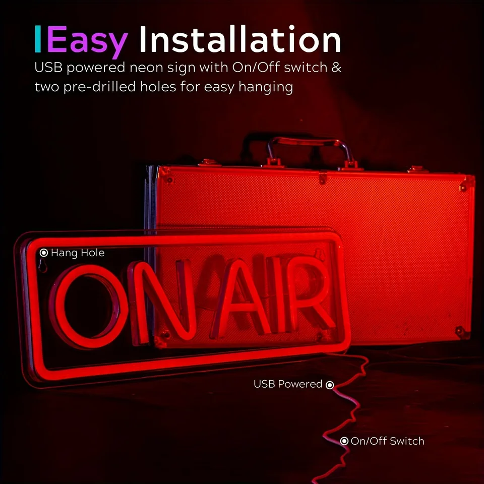 Na Air Neon Sign - USB Power LED nočné svetlo s dekoratívnou značkou miestnosti, barom, krčmou, obchodom, klubom, garážou, domácou stranou múry