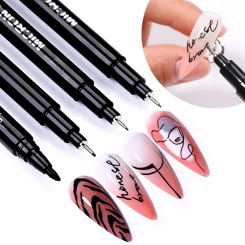 Na nechtových umeleckých štetkoch s ultrafínovými kreslenými linkami okraje rýchleho sušenia nepremokavá akrylová markerová markerová pero Graffiti Pen Nail Tools Tools