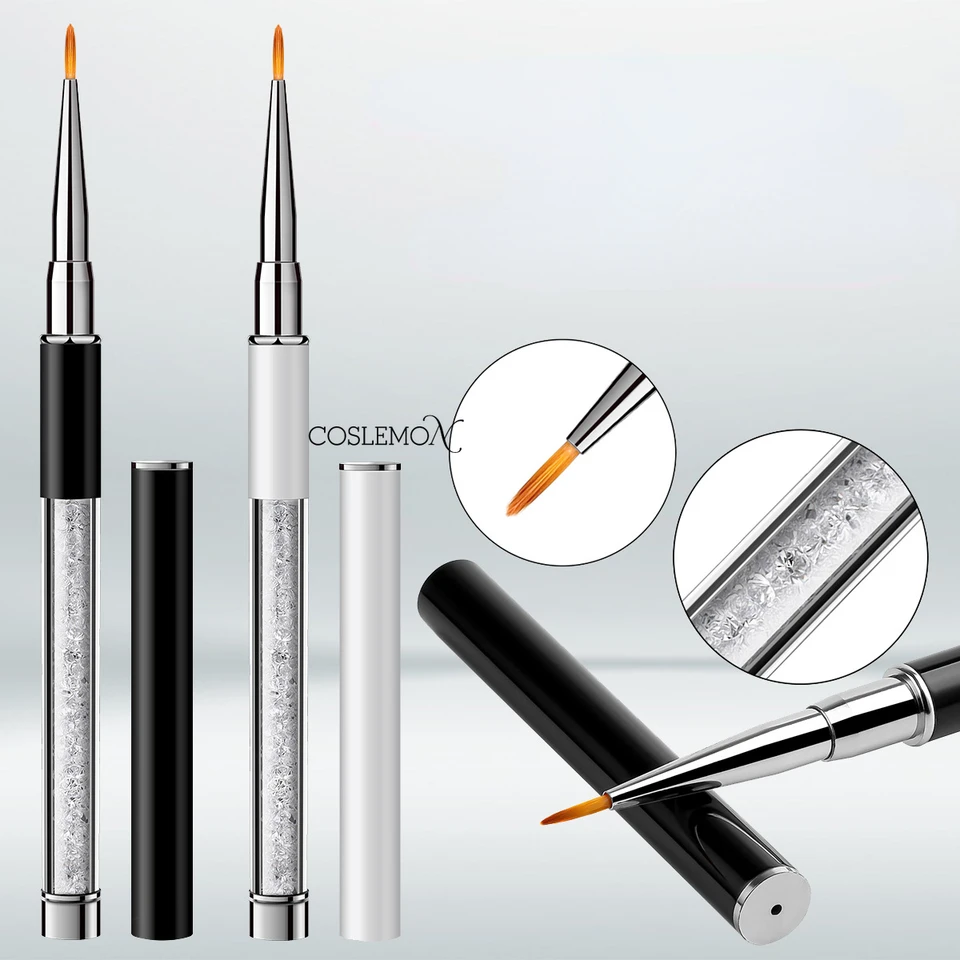 Na nechty Art Brush Multifunkčná kvetinová mriežka maľba kreslenie pero Pull Line Vyrezávanie UV gél kresba maľba na nechty na nechty