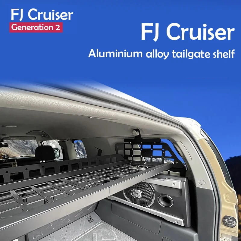 Na roky 2007-2022 Toyota FJ Cruiser Trunk CAR CARGO Box Kov kovové rozširujúce skladovacie skladovanie SKLADOVÝ SKLADOVÝ ROBE