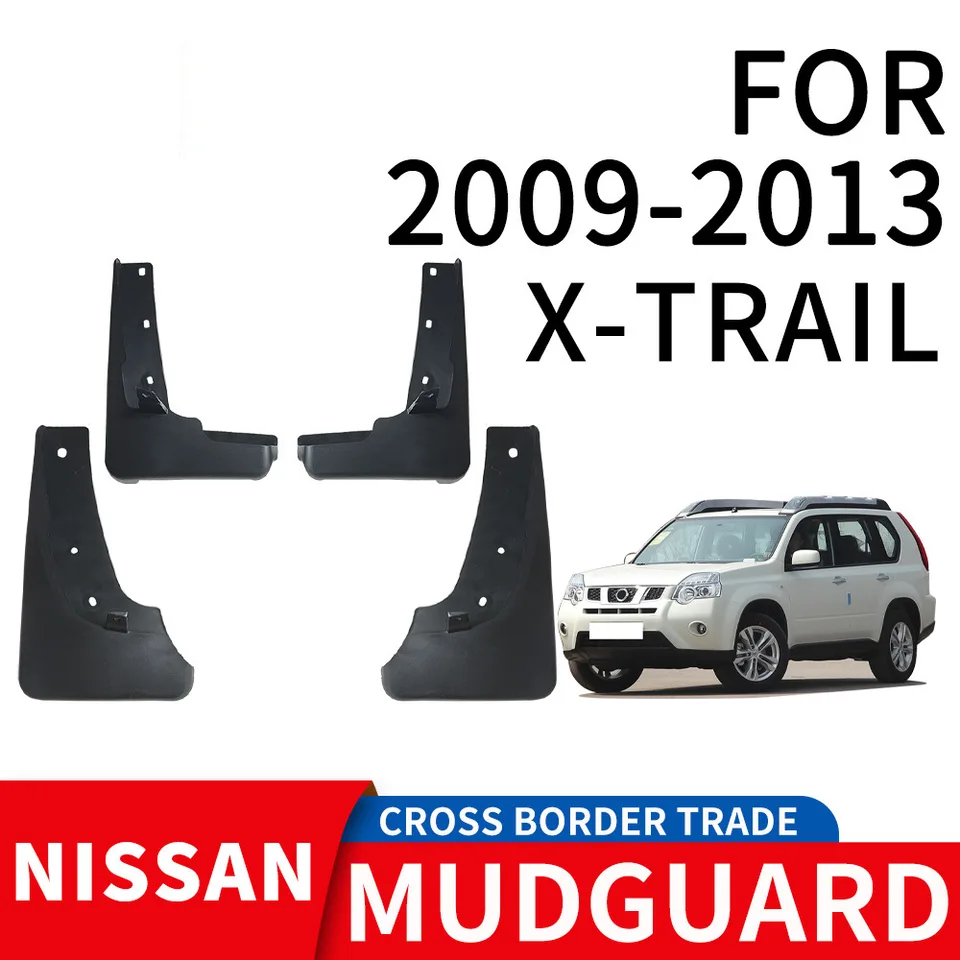 Na roky 2009-2013 Nissan X-Trail Mudguard Mudflaps predné zadné svetlice striekajúce gardy pokrývajú vozidlo Accessoie