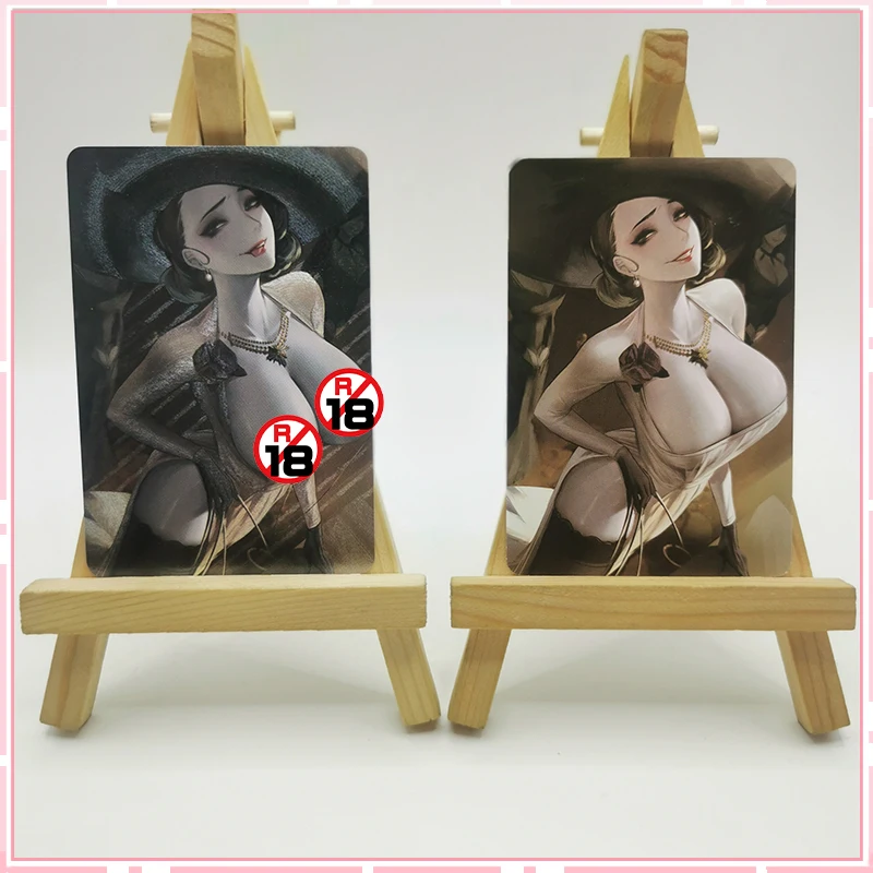 Na sklade 1ks/set Resident Evil Village Lady Alcina Dimitrescu Bela Daniela Sexy anime dievča Game Collection Cards Vianoce darčekové hračky