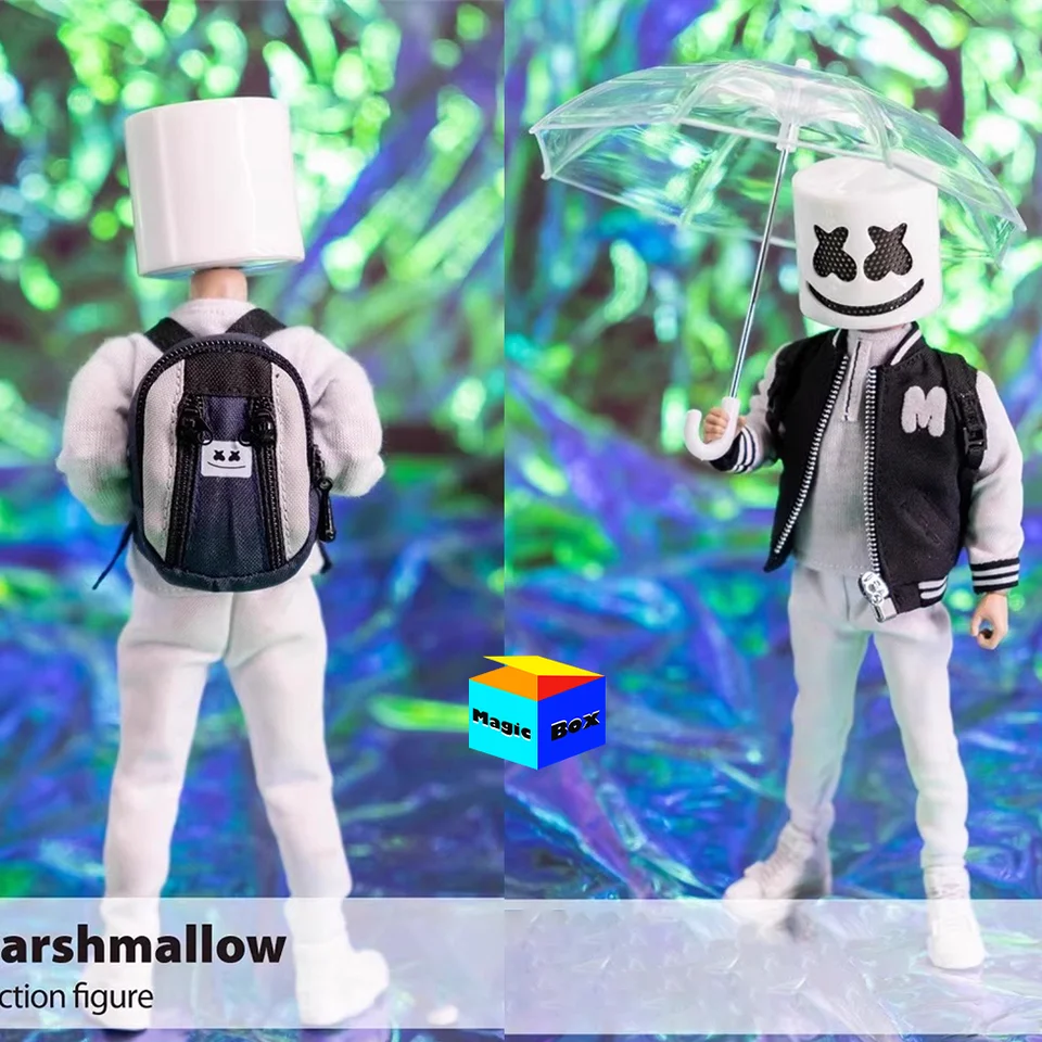 Na sklade 360Toys 1/12 v mierke mužský vojak DJ gramofóny pán Marshmallow Batmeck Hlava Luminosity Full Set 6in Action Figures Body