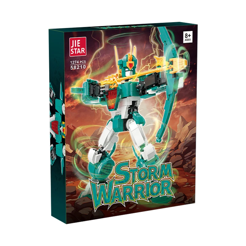 Na sklade 58210 MOC Kreativita Magic King Mecha Robot Building Building Model Zostavenie hračiek pre chlapcov vianočné darčeky