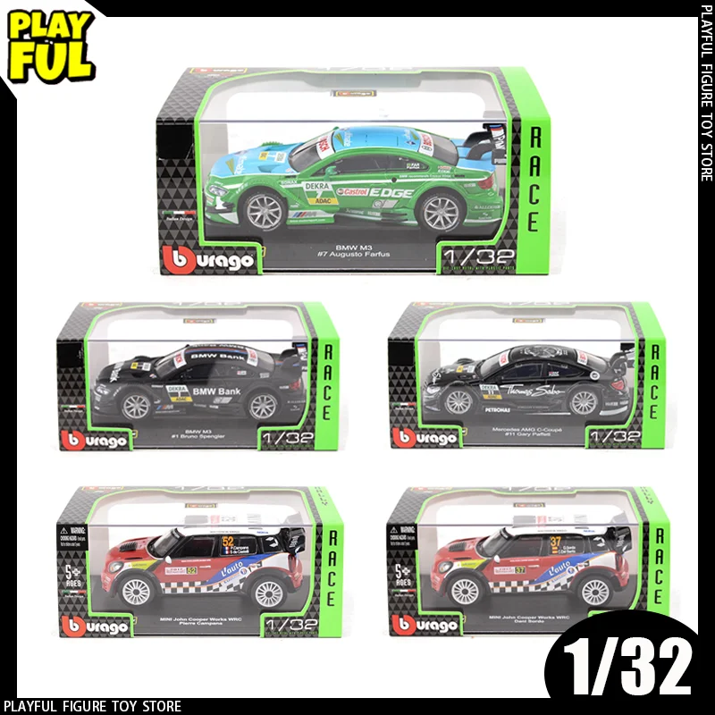 Na sklade Bburago 1:32 WRC XPAND RALLOY Miniature Diecast Model BMW M3 DTM AMG C-COUPE DTM MINI COOPER WRC WRC HORS HORK DARČEK