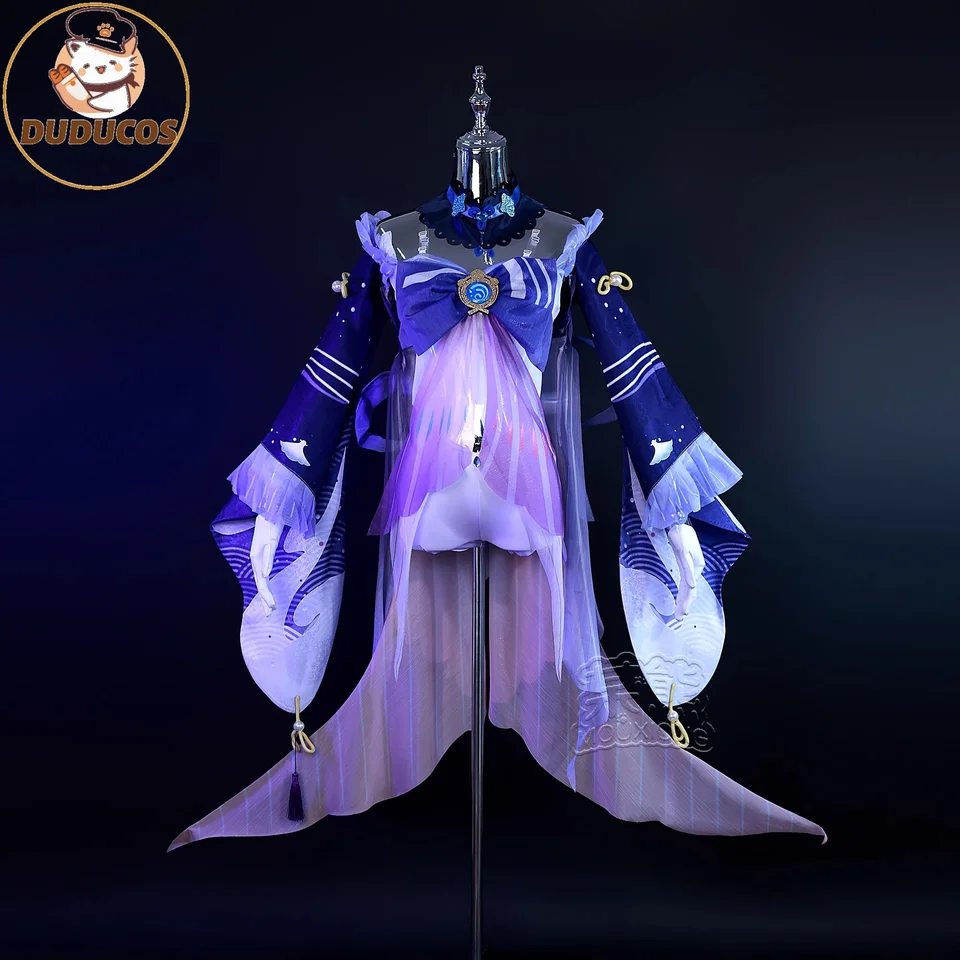 Na sklade Kokomi Sangonomiya Cosplay Game Genshin Impact Dudu-R Kokomi Cosplay kostýmy Ženy Vianoce