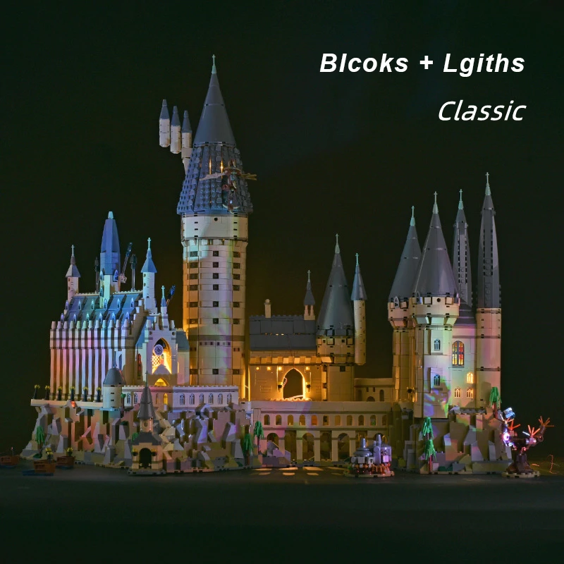 Na sklade New Classic Castle Magic School Wizards Model Building Blocks Blocks Hračky narodeniny vianočné darčeky kompatibilné 71043