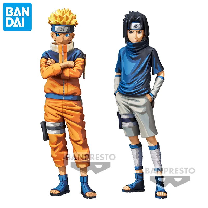 Na sklade Original Bandai Grandista Naruto Uzumaki Naruto Uchiha Sasuke Figure Anime Original Collectible Boxed Model Dolls Toy Hračka