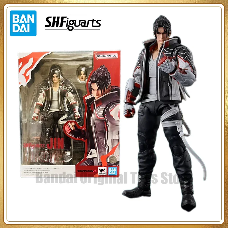 Na sklade Original Bandai Shfiguarts Shf Tekken 8 Jin Anime Action figure figure mobile Suit Hračky Model Gift