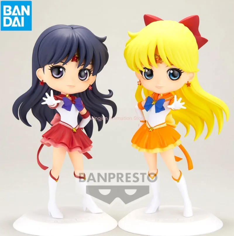Na sklade Originálne anime postavy Sailor Moon Sailor Mars Qposket PVC Movely Toys Bandai Banpresto Model Model Gift Collection
