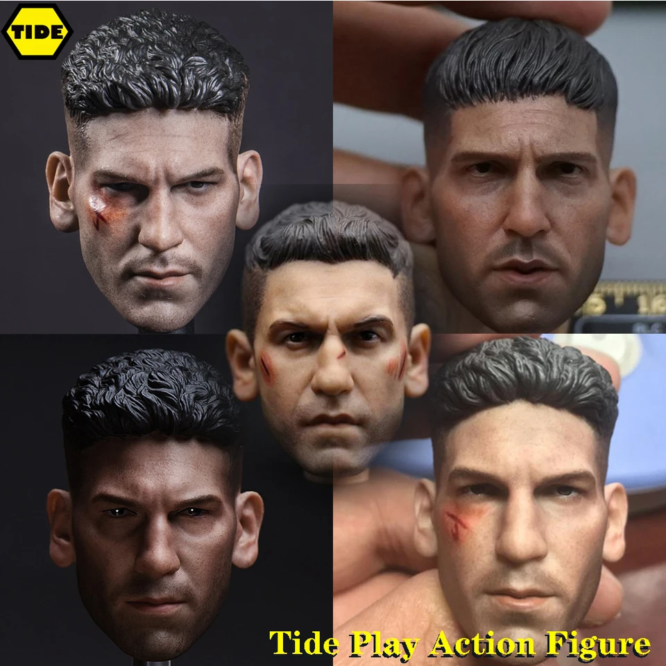 Na sklade Punisher Head Carving 1/6 Ste vinní, zomrel Punisher Frank Castle Head Model pre 12 '' Action Figure Body