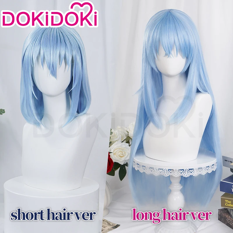 Na sklade Rimuru Parochňa anime v tom čase som sa reinkarnoval ako slime dokidoki ženy modré vlasy Rimuru Tensura cosplay cosplay free parochňa čiapka