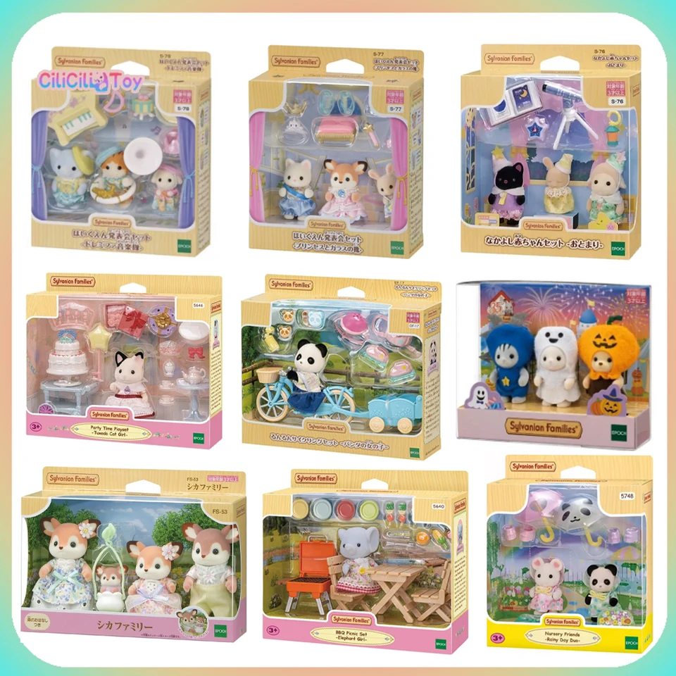 Na sklade Sylvanian rodiny anime postava Kawaii Anime Anime postava Ternurins pre deti hračky sylvánsky rodinný dekorácia detský darček