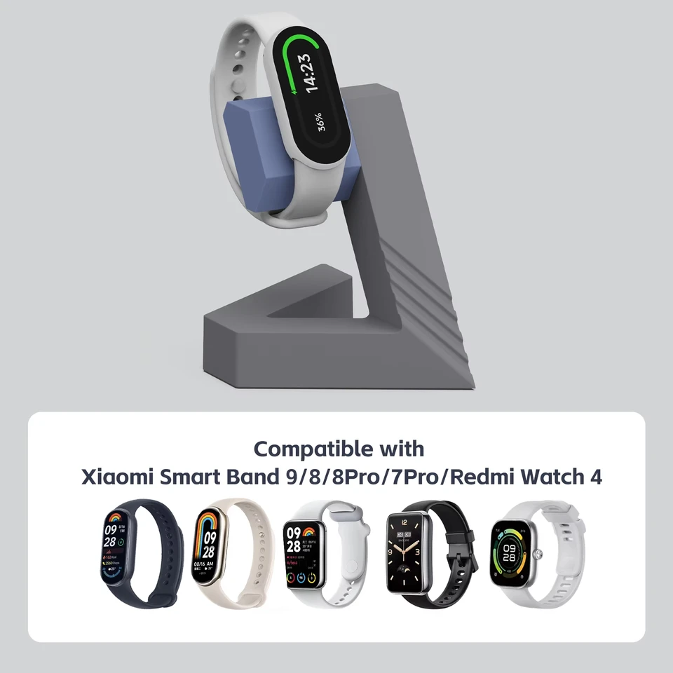 Nabíjací stojan Silikónový plastový stôl držiak na nabíjaciu stanicu Držiteľ nabíjacích staníc pre Xiaomi Smart Band 9 8 7/8Pro Redmi Watch 4