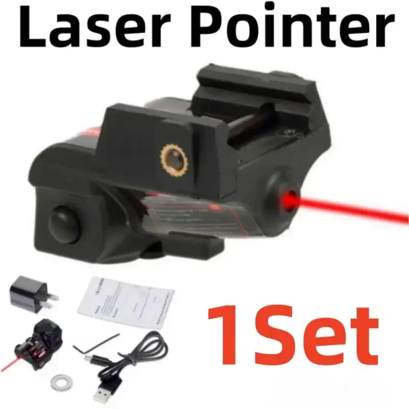 Nabíjanie USB Laser Green Red Dot Zamerte 11 mm 20 mm, takciálna poľovná pištoľ ruka G 17 19 Vonkajšia nabíjateľná prenosná energia