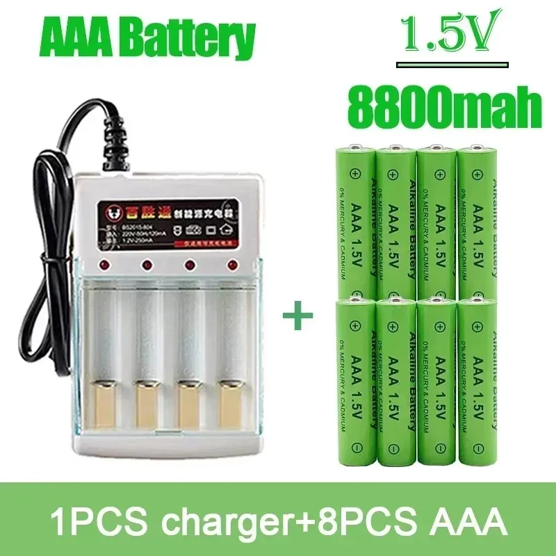 Nabíjateľná batéria AAABattery 1,5V AAA8800MAH Withargeraaa alkalinityBattery Vhodné predotelektrictoys mp3shaverRemoteControl