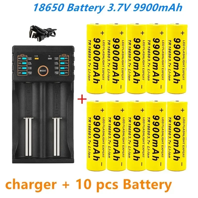 Nabíjateľné litium-ión Batterie, 18650 V, 3,7 mAh, ACEC Chartur, pour lampe de Poche LED, ACEC 1 Chartur, 9900