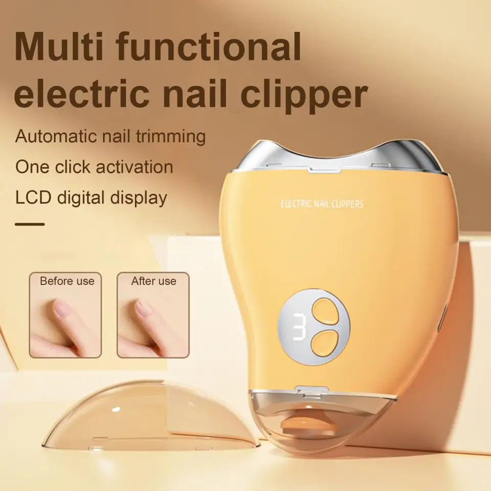Nabíjateľný klincový strih nabíjateľný nabíjateľný elektrický lak na nechty s 3-stupňovou nastaviteľnou automatickou nechtovou Clipper Digital pre deti