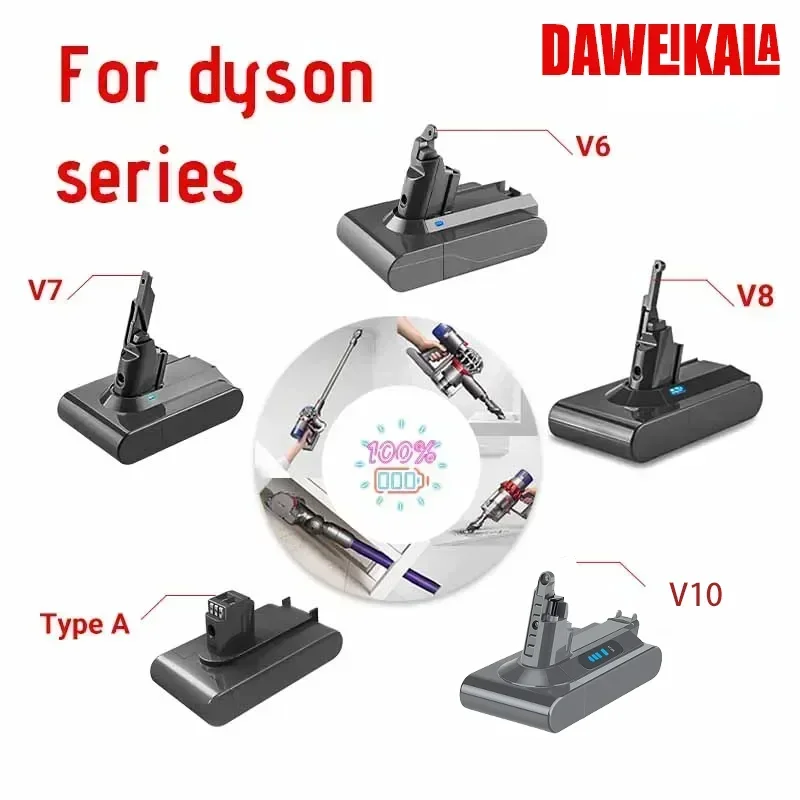 Nabíjač nabíjateľná batéria pre Dyson V6 V7 V8 V10 Series SV07 SV09 SV10 DC58 DC31ABSOLUTE Fluffy Animal Pro Bateria