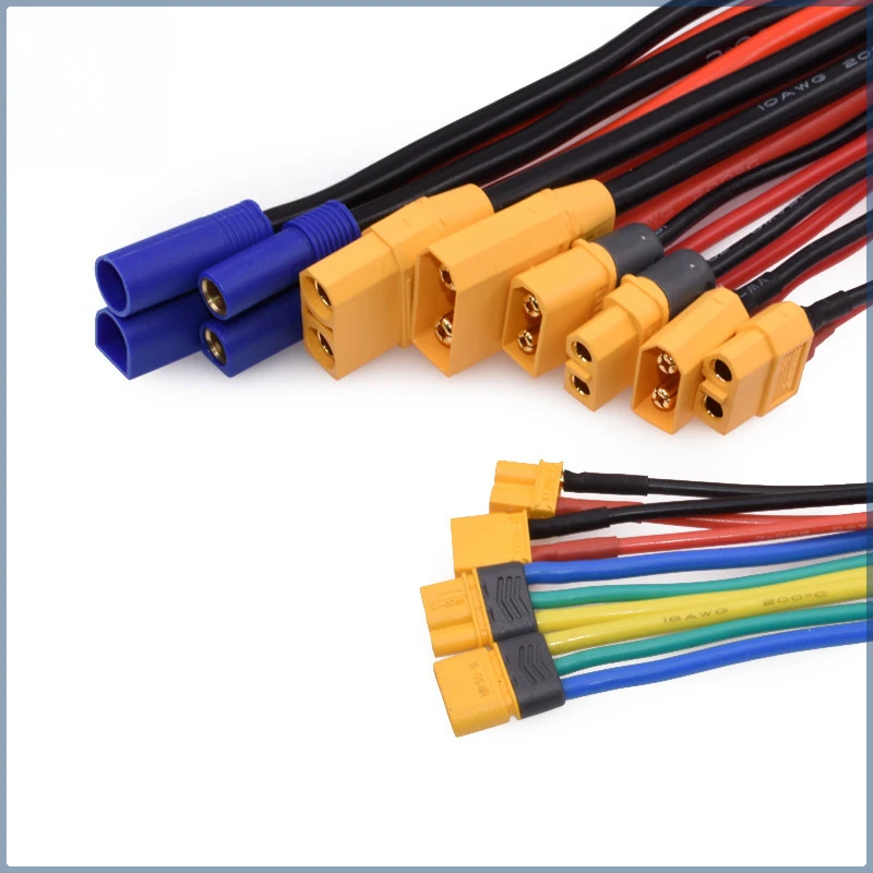 Nabíjačka batérií RC 18 AWG 16awg 12awg 10awg XT60 XT90 EC5 Plug Samecká ženská predlžovacia konektor