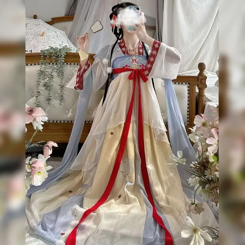 Nadmerné 115 kg Čínske šaty Hanfu Ženy Karneval Cosplay kostýmové šaty Tlačené šaty Hanfu plus veľkosť 6xl