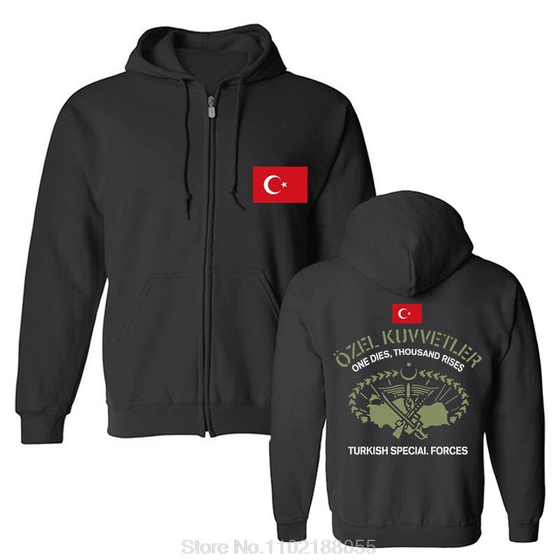 Nadmerné mikiny turecké špeciálne sily Ozel Kuvvetler Maroon Bedo Bordo Bereliler Zip Up Jacket Harajuku Pullover Streetwear