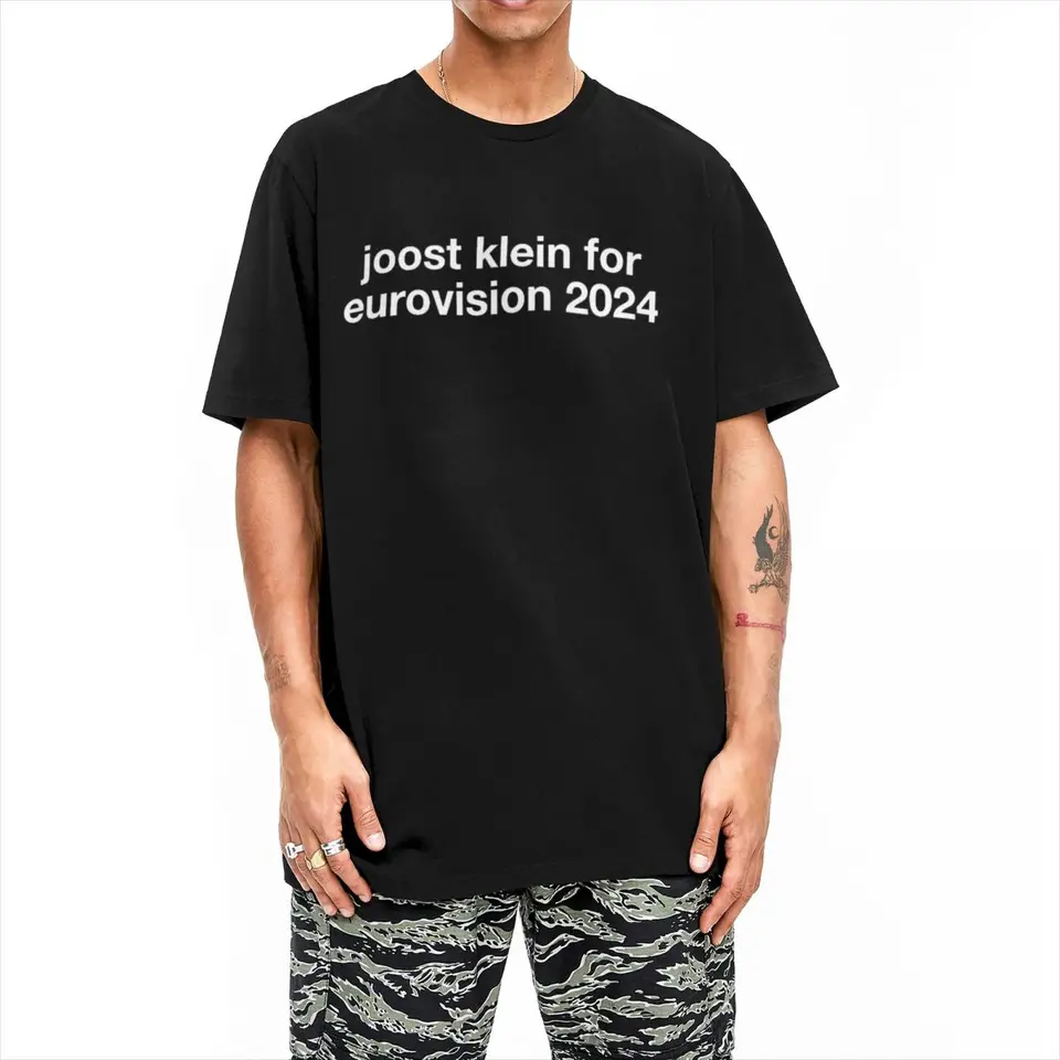 Nadmerné tričko Joost Klein pre Eurovisions 2024 Europapa 100 bavlnené tričká Netherlands Tshirt pre topánky s krátkymi rukávmi pánmi