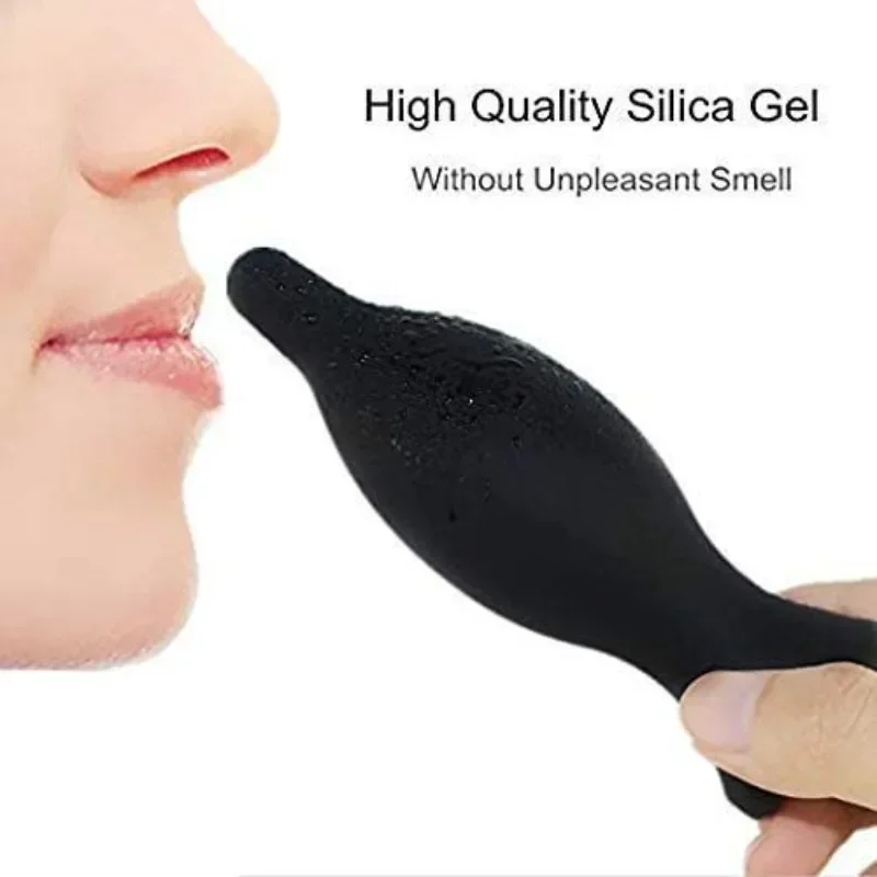 Nafukovacia análna dildo zástrčka Rozbaliteľná zadok s pumpou sexuálne hračky pre ženy Men Massager Massager pre dospelých Silikón
