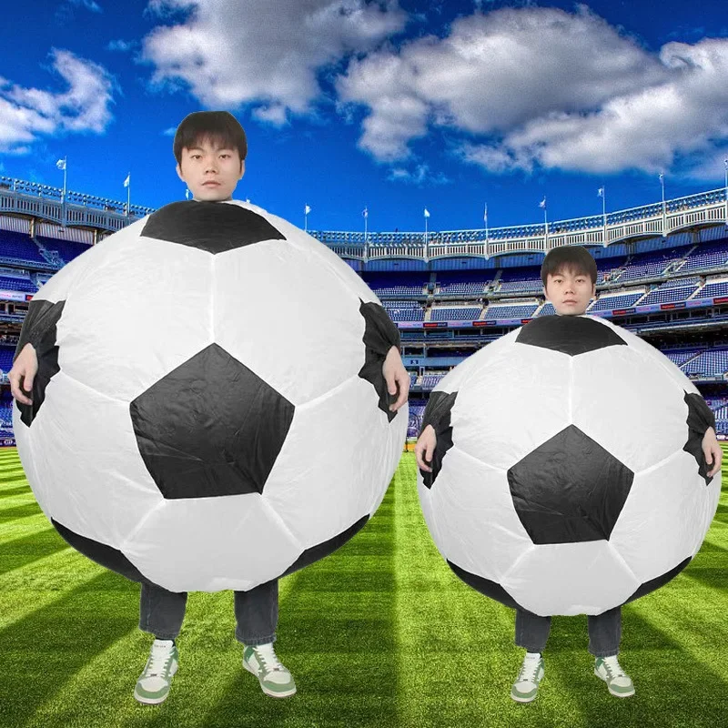 Nafukovací kostým pre deti dospelých futbal futbalový lopta klub Zábavná párty vyfúknite oblečenie karnevalové festivalové oblečenie cosplay anime j
