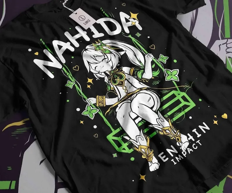 Nahida Kusanaliimpact Genshin Impact košeľa fanúšikovia unisexe ultra bavlnené tričko