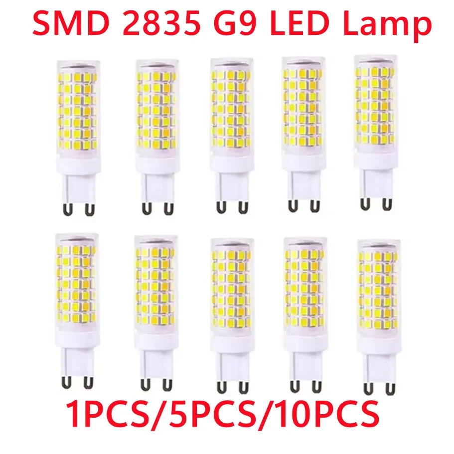 Najjasnejšie AC 220V G9 LED žiarovka 3W 5W 7W Ceramic SMD2835 LED Žiarovka Teplá biela/studená biela reflektor Vymeňte halogénové svetlo 1/5/10ks