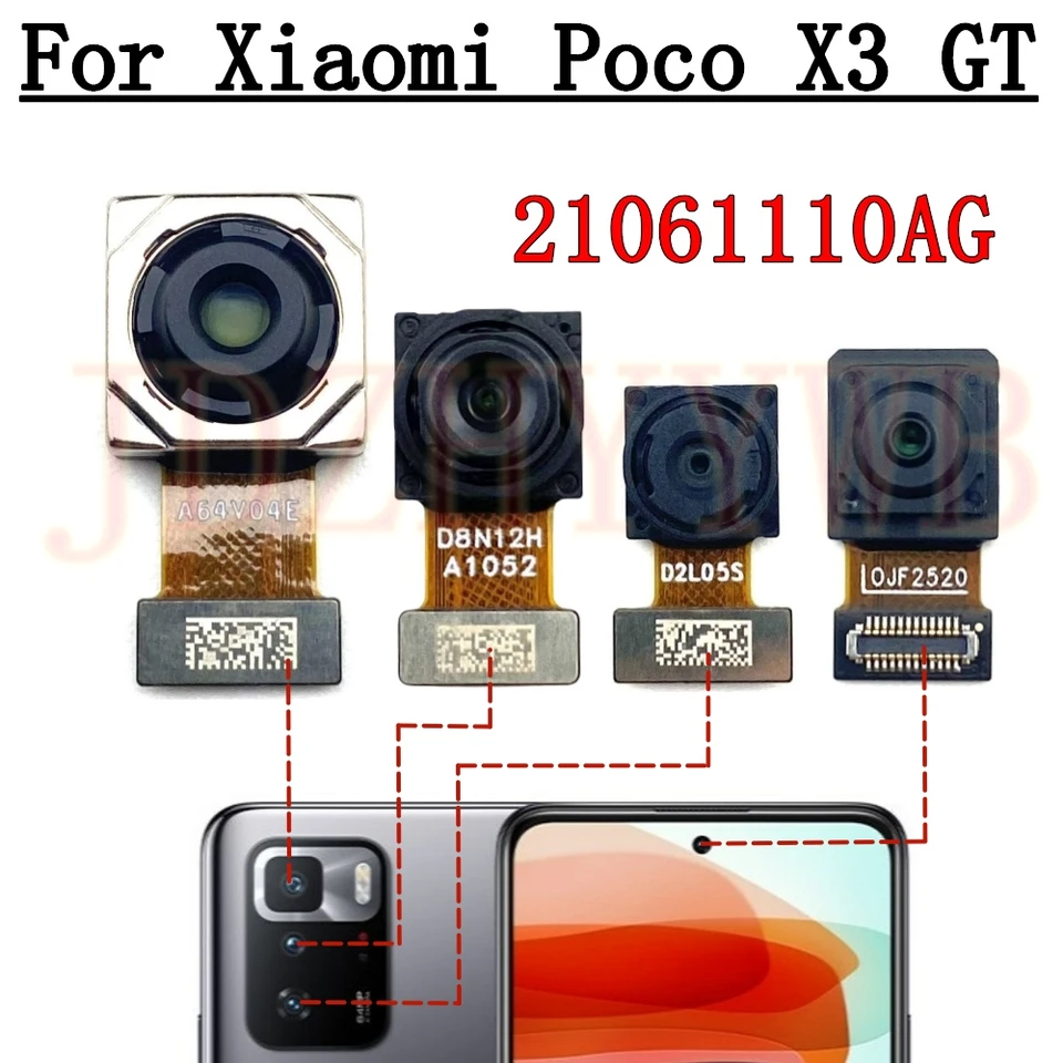 Najlepšie kvalitné predné orientačné fotoaparát pre Xiaomi POCO X3 GT UltraSCON HLAVNÉ ZADNÉ ZADNÉ ZADARMO ZADNÉ ZADNÉ KAMERA FLOWER FLOWAM POCO X3GT
