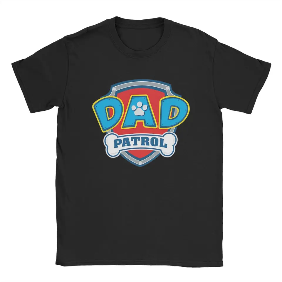 Najlepšie otec hliadky tričká Men Funny Dog Cartoon Leisure Cotton Tee tričko okrúhly golier s krátkym rukávom tričká s darčekom nápad