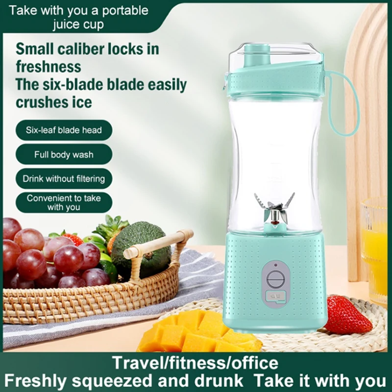 Najlepšie ponuky 380 ml prenosný mixér pre smoothies šťavy a potriasajú 4000 mAh mini mixér pre domov a cestovanie